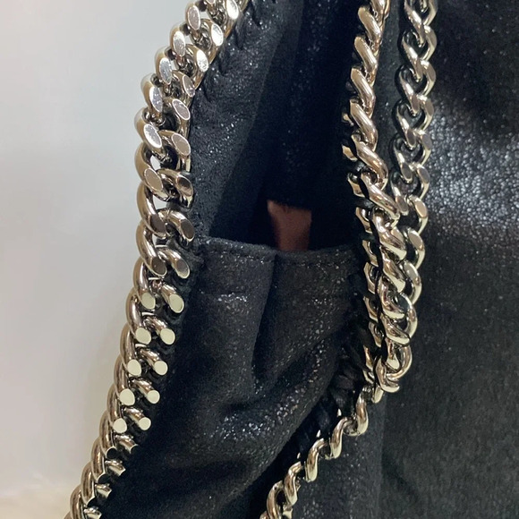 Stella McCartney Falabella Fold Over Shoulder Bag with Chain straps Black - Picture 6 of 17